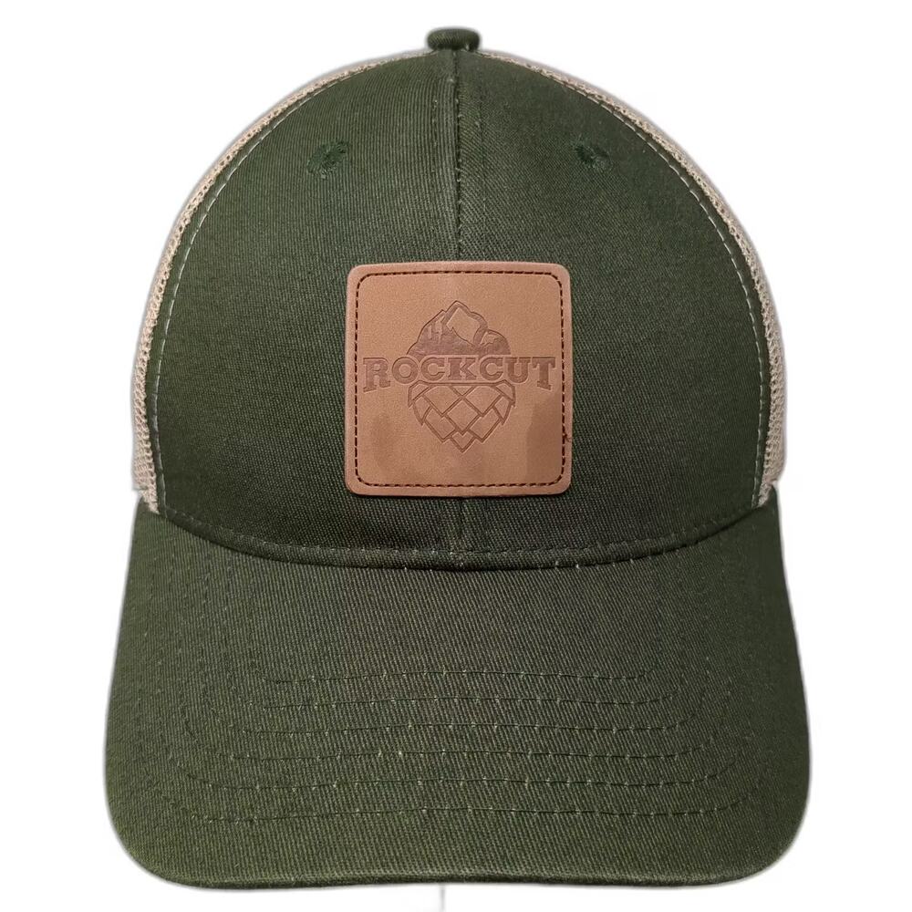Brewery Branding Co Baseball Cap Hat Green Beige OS Rockcut Brewery Strapback